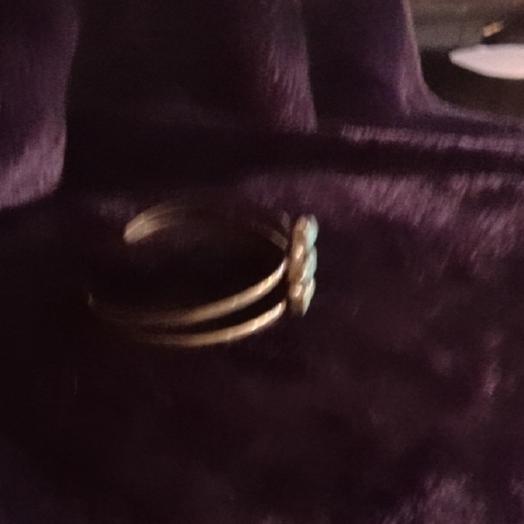 Turquoise Floral Silver Cuff Bracelet - Picture 5 of 6